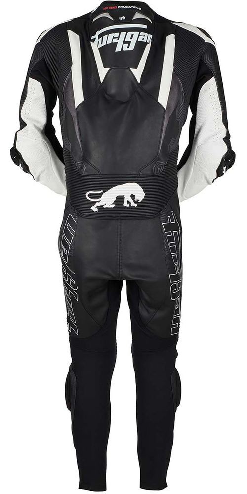 FuryganMotorradKombi6545-143LeatherSuitOvertake65094Black-White-46