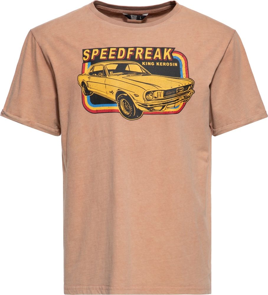 KingKerosinT-ShirtOilwashedSpeedFreakKKU41062Latte-S
