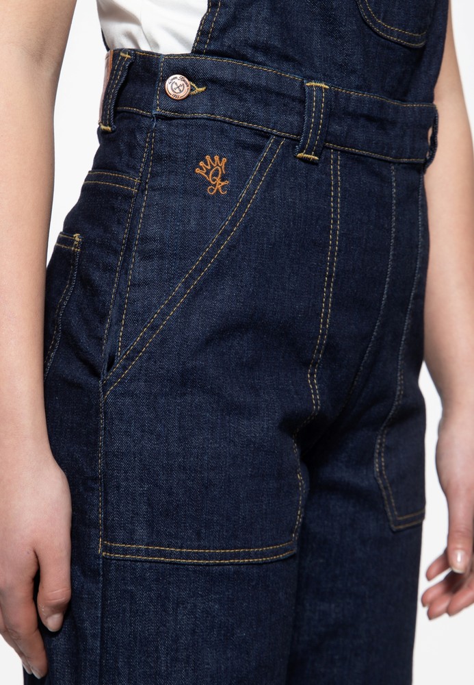 QueenKerosinDamenDenimMarleneLatzhoseDenim