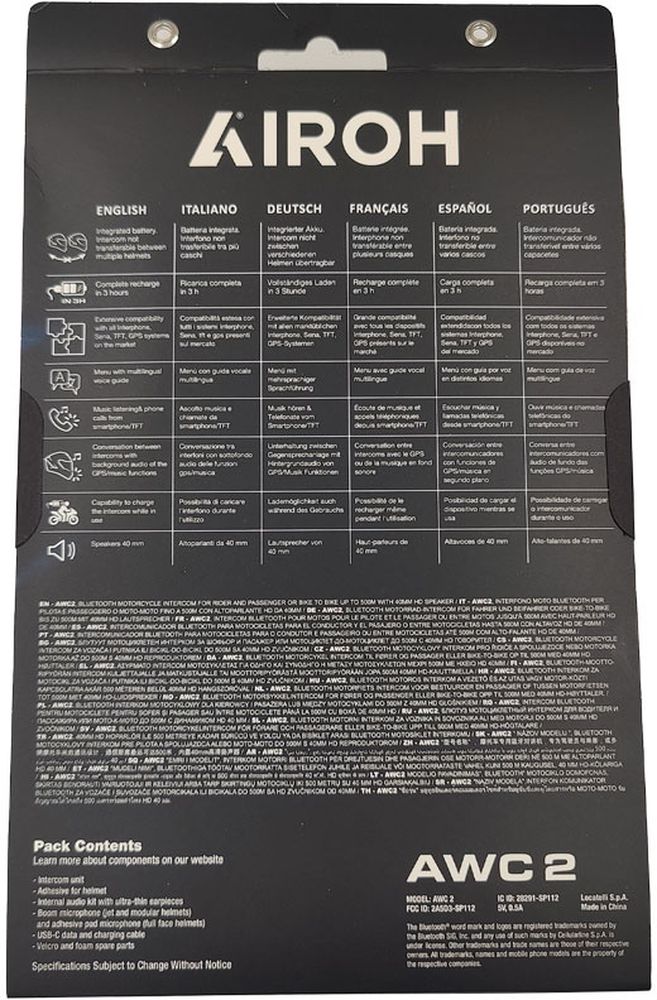 AirohMotorradKommunikationssystemAwc2Ai80010