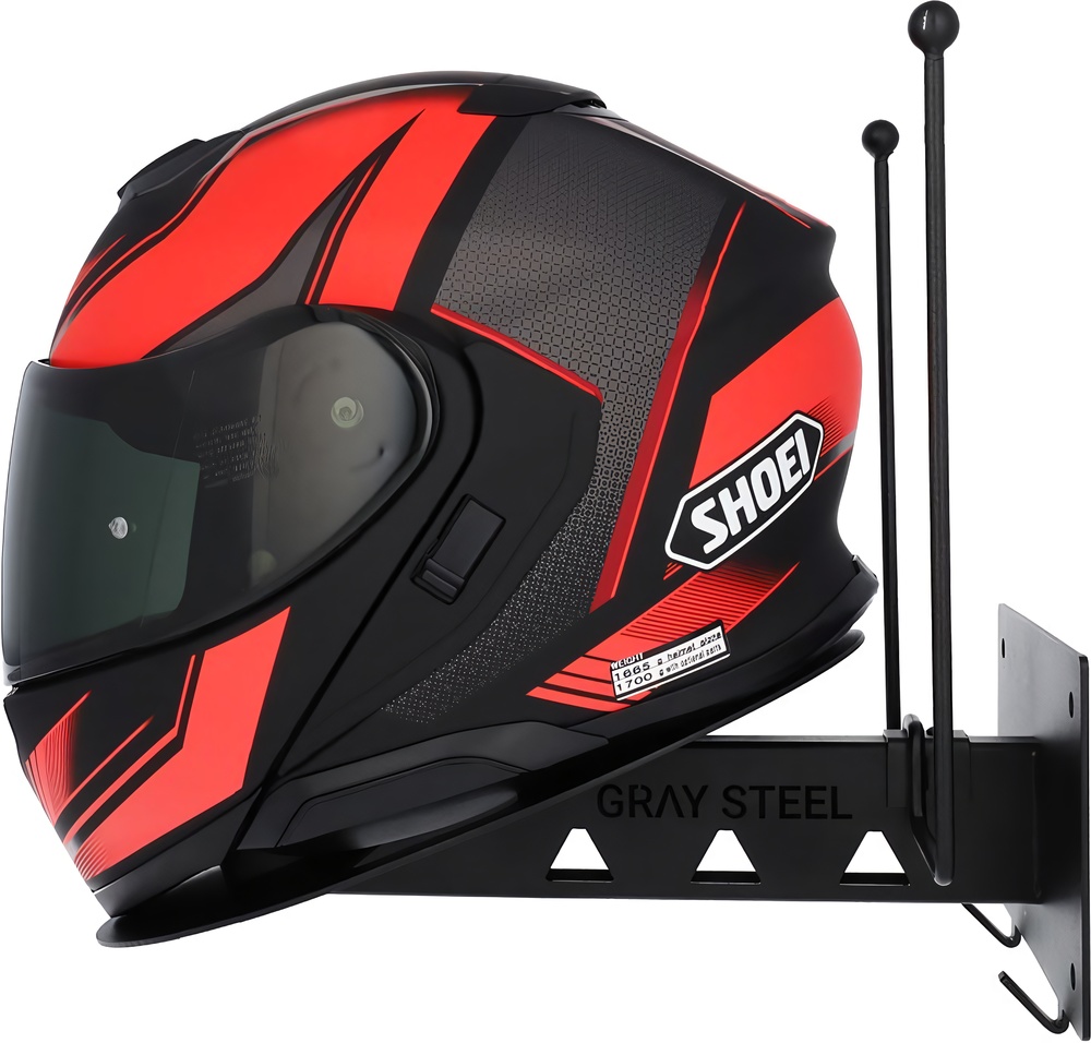 GraySteelWandhalterungGraySteelX7HelmetGearWallMount35100MattBlack