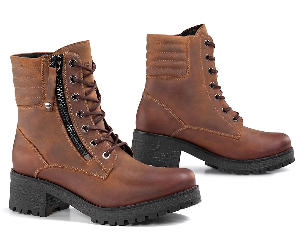 FalcoDamenMotorradStiefelMistyBraun