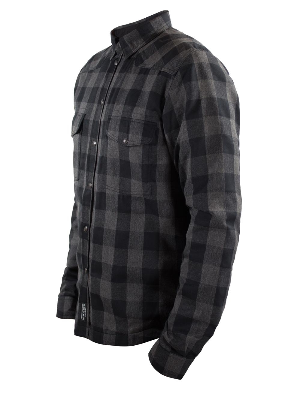 JohnDoeMotorradHemdMotoshirtLumberjackXTMGreyBlack-5XL