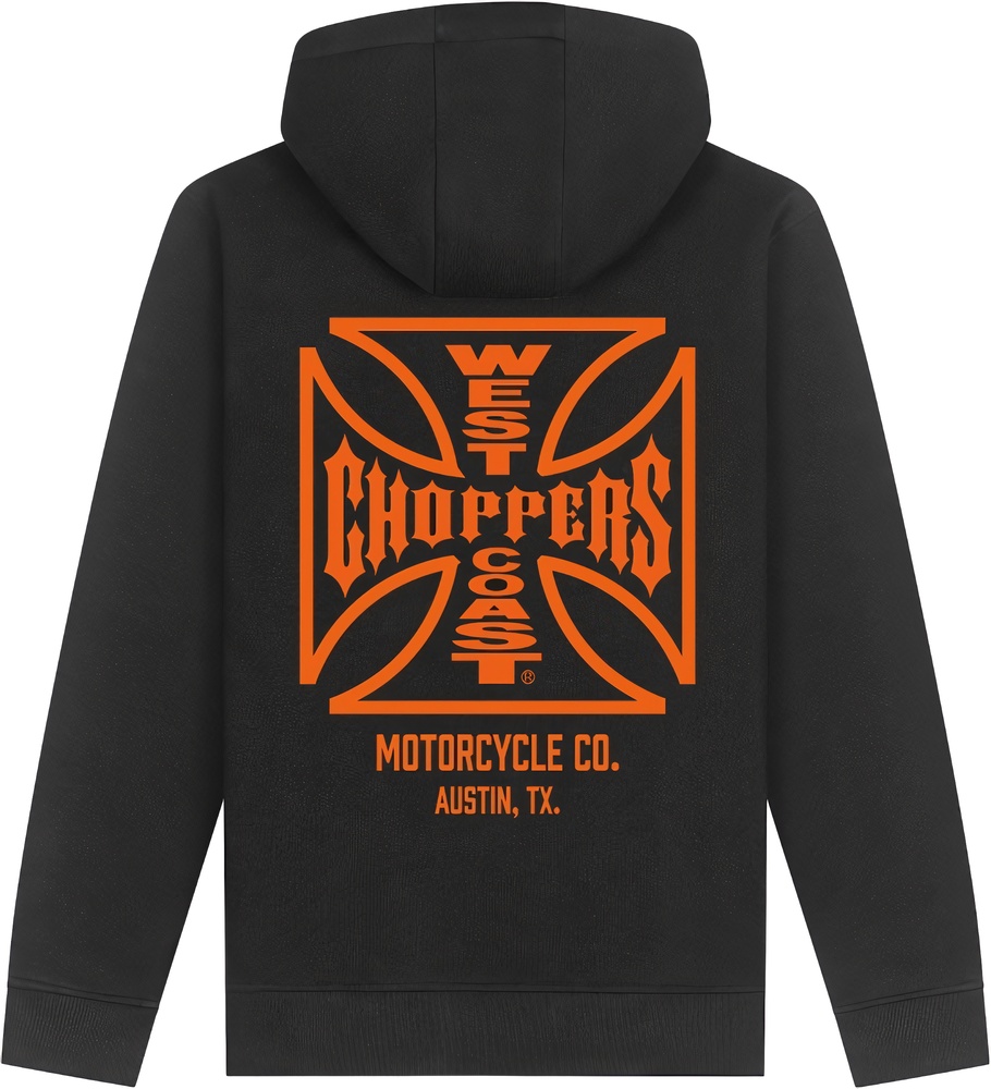WCCWestCoastChoppersHoodieZipAtxCrossZipHoodyWCCHD227ZW