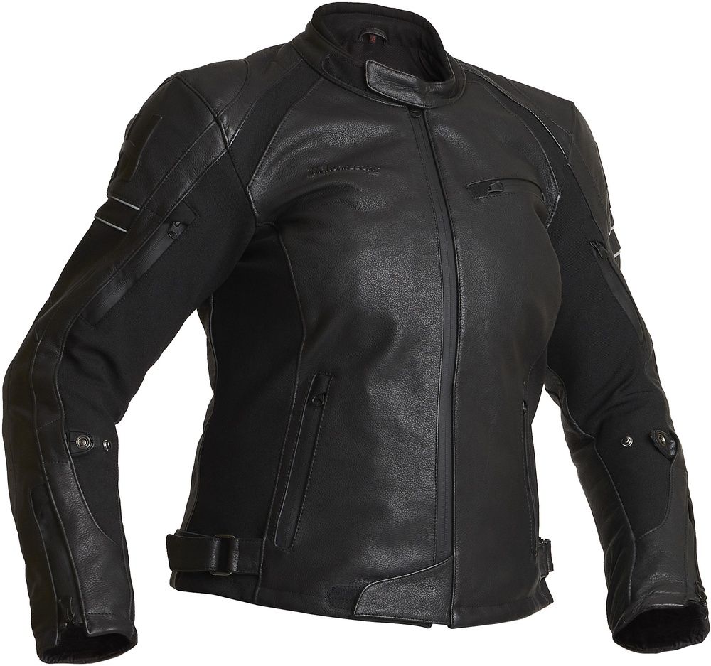 HalvarssonsDamenMotorradJackeLeatherJacketRisbergWomanBlack710-21010100