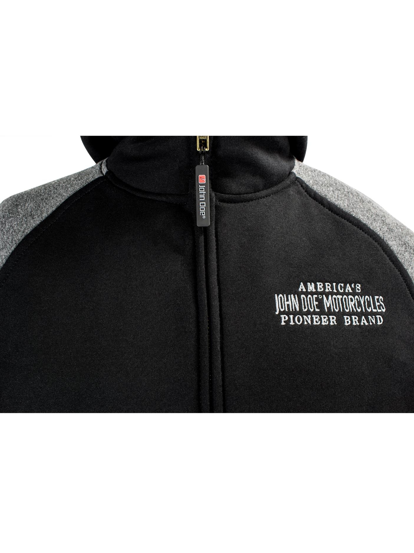 JohnDoeMotorradHoodieBlackGrey-L