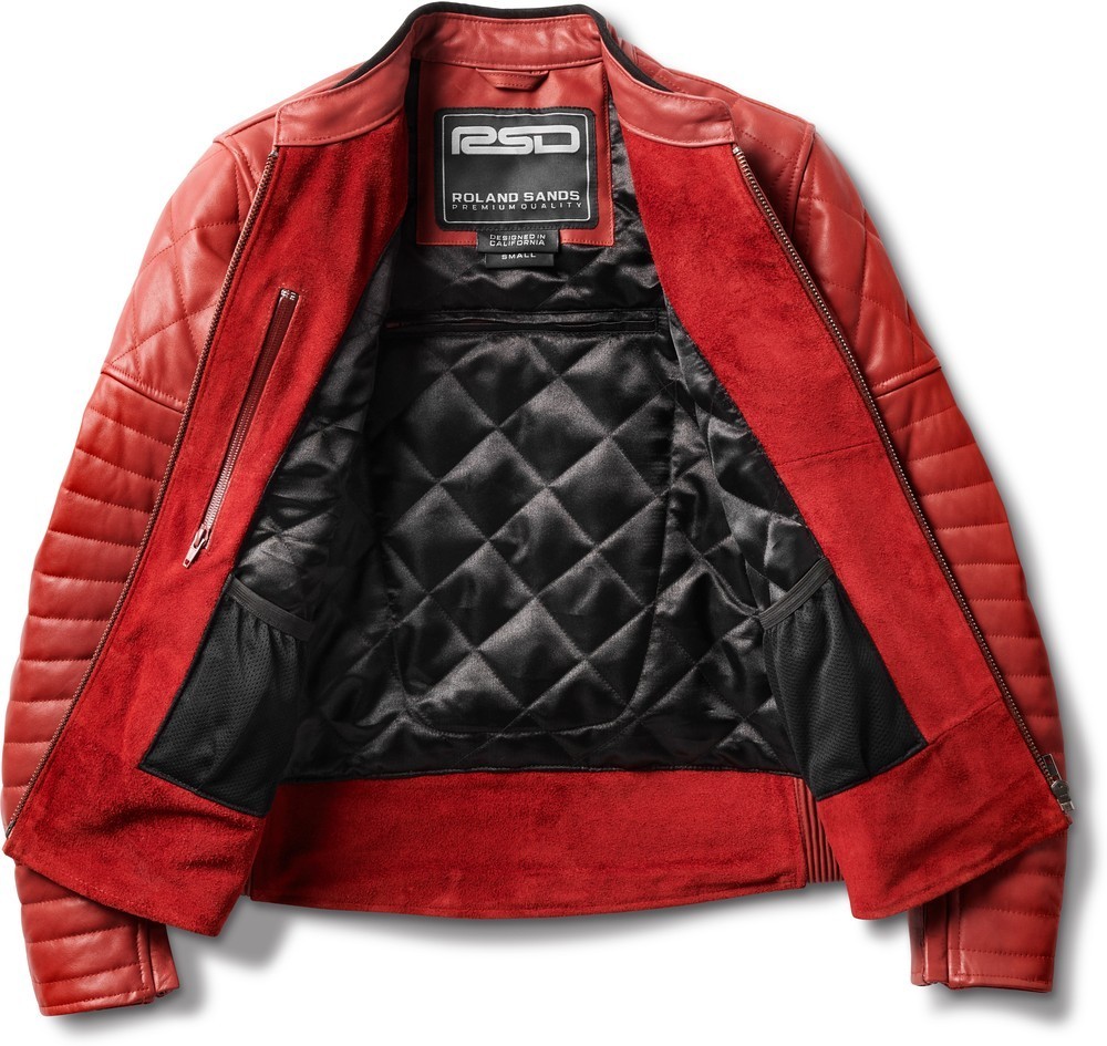 RolandSandsDesignDamenMotorrad-JackeMaywoodMaraschino-XS