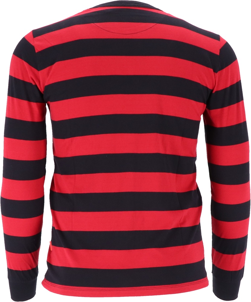 1312BehindBarsLongsleeveDRE0043RedBlack-S