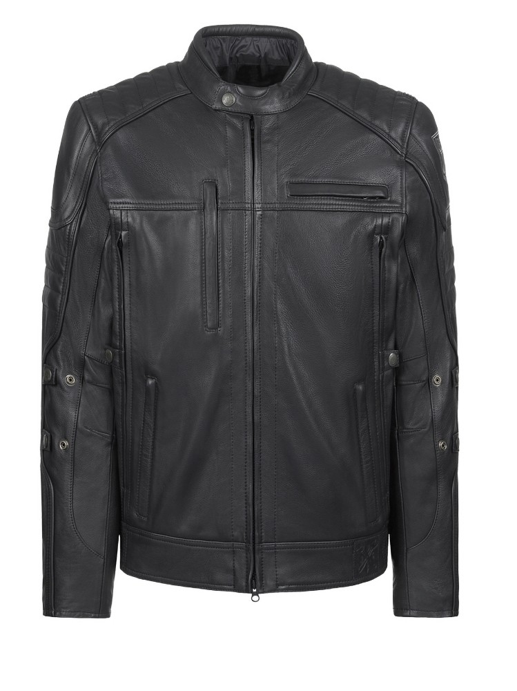 JohnDoeMotorradJacketTechnicalLeatherJacketwithBlack