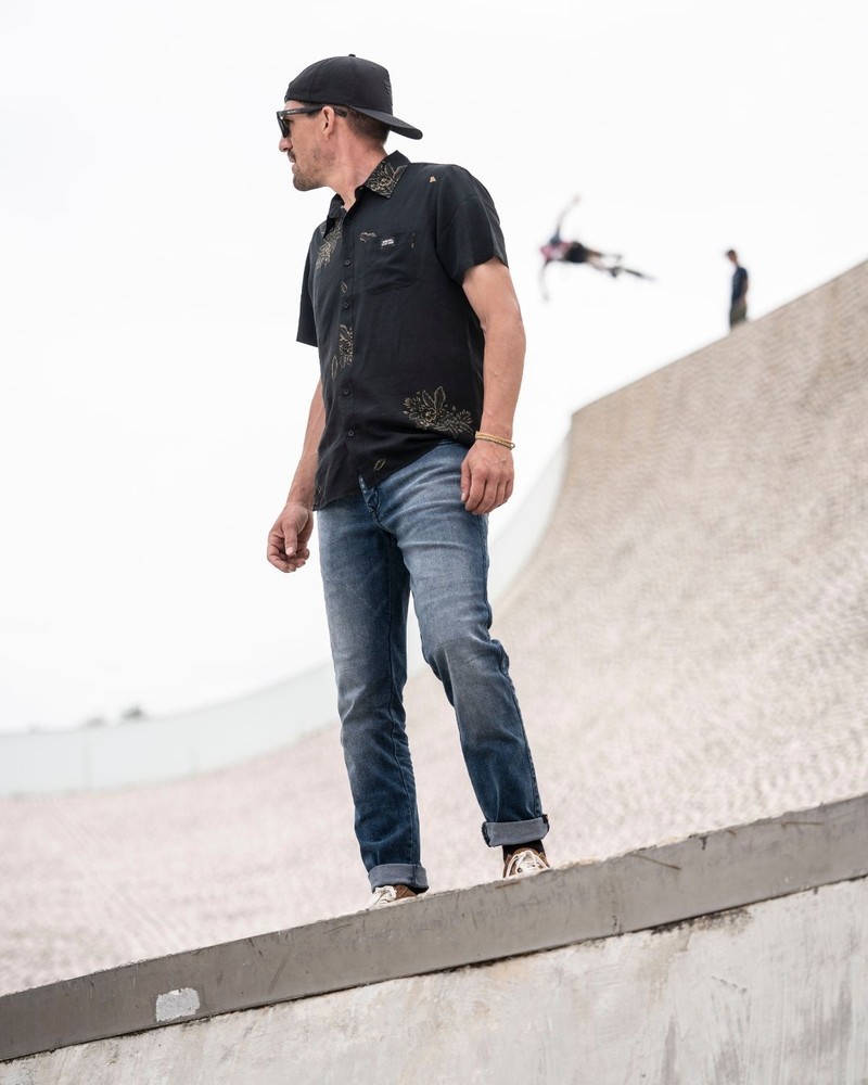 RidingCulturebyRokkerMotorradHoseTaperedSlimMenLightBlue-W29-L32