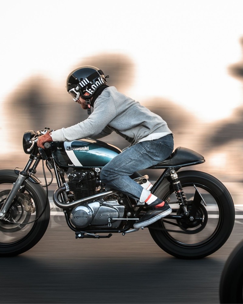 RidingCulturebyRokkerMotorradHoseTaperedSlimMenBlue