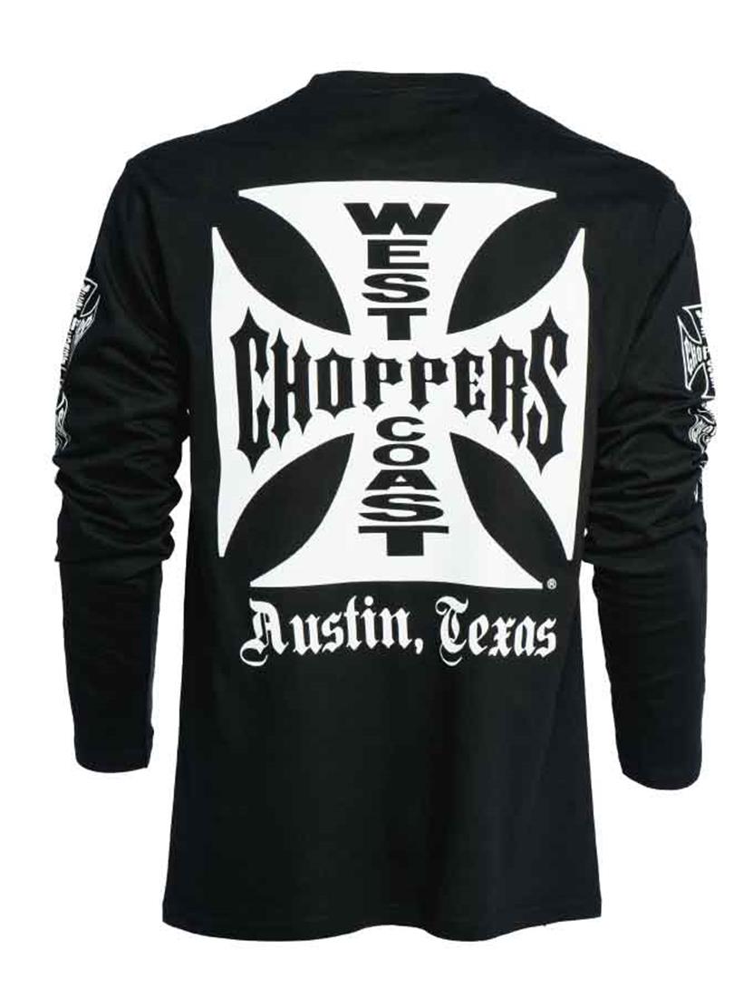 WCCWestCoastChoppersLongsleeveOriginalCrossBlack-L
