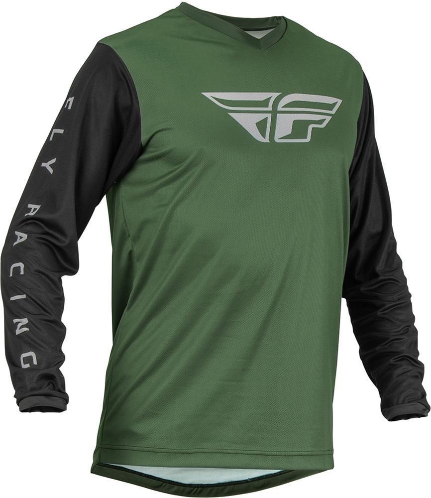 FlyRacingOffroadShirtMX-JerseyF-1670203OliveGreenBlack-S