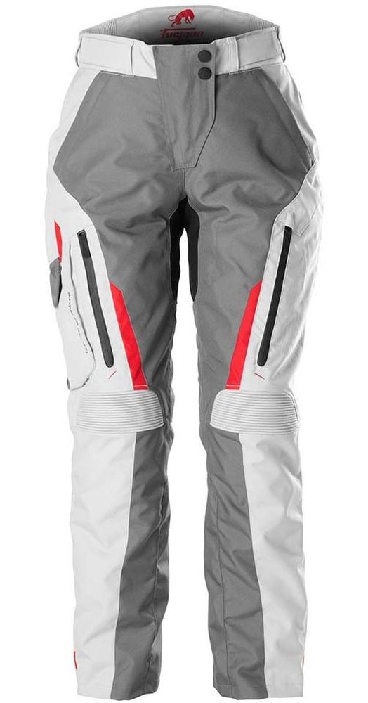 FuryganDamenMotorradHosePantsKillingtonLady65297Grey-Pearl-Red-L