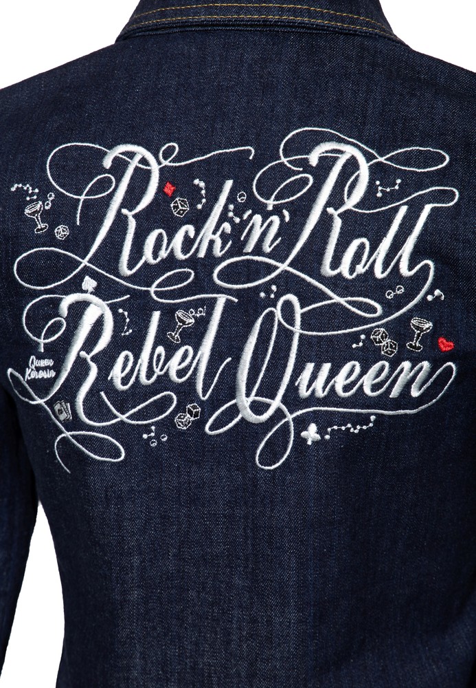 QueenKerosinDamenRocknnRollRebelQueenDenimWorkwearJackeDenim