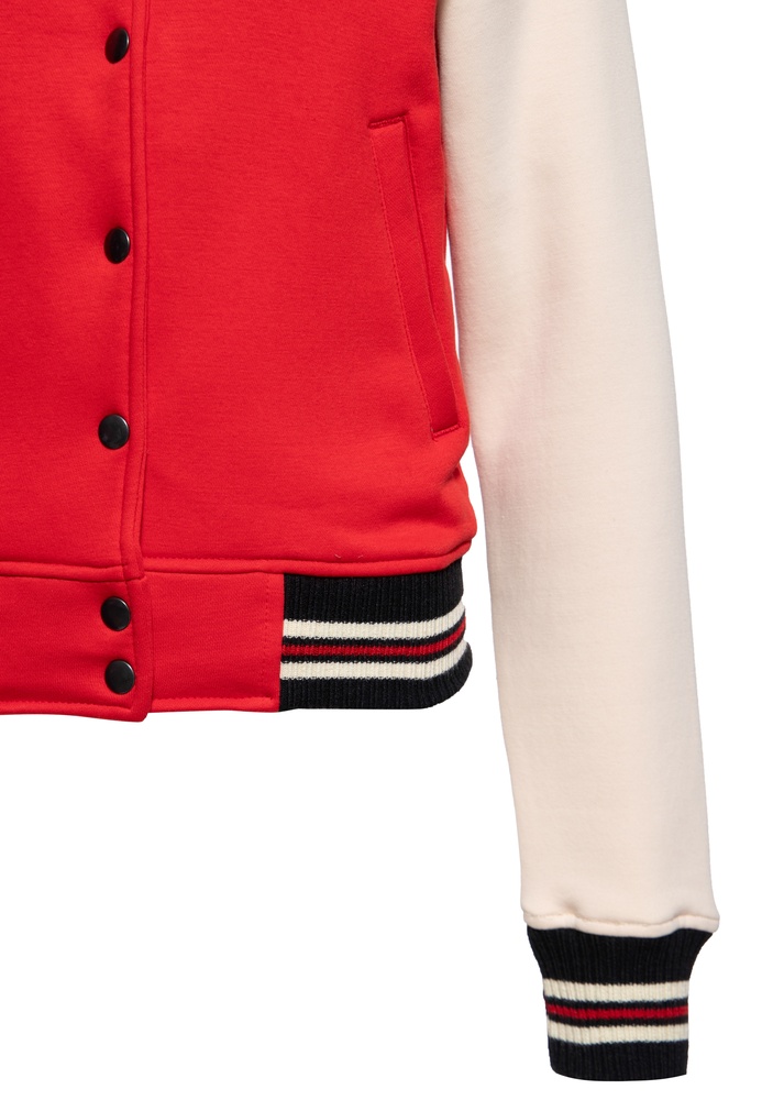 QueenKerosinDamenCollegeSweatJackeWeCanDoItQKU44003Red-XS