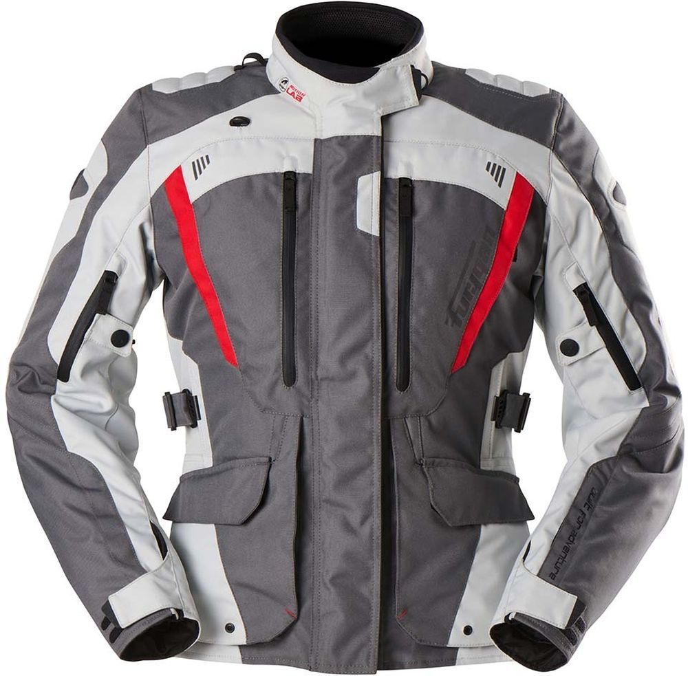 FuryganDamenMotorradJackeJacketApalachesLadyEvo65296Grey-Pearl-Red-4XL
