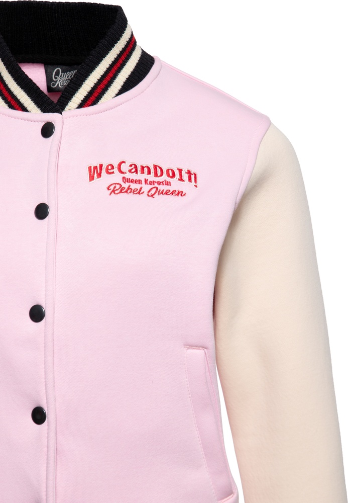 QueenKerosinDamenCollegeSweatJackeWeCanDoItQKU44003