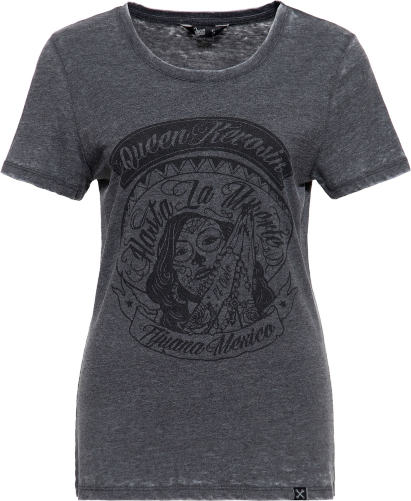 QueenKerosinDamenLoosefitT-ShirtTijuanaMexioQKI41015Black-XS