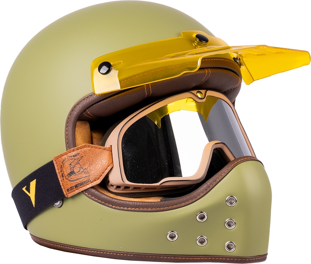 ByCityMotorradIntegralhelmTheRockHelmetBYC0083Green-XS