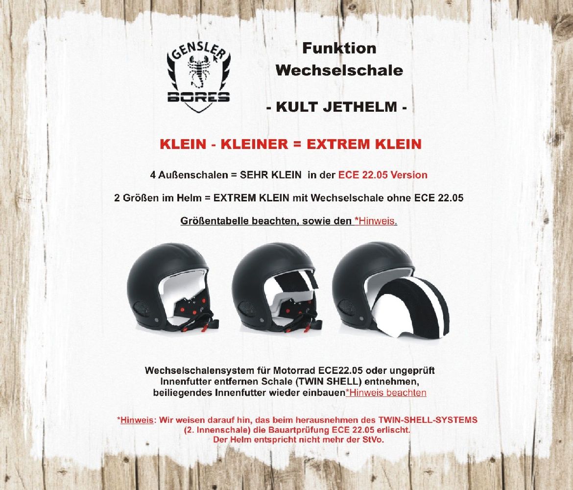 BoresGenslerKultJethelmUSADekorMattSchwarzBeiVernderungdesAuslieferungszustandeserlischtdieECE2205Prfung-2XSgeprftXSungeprft