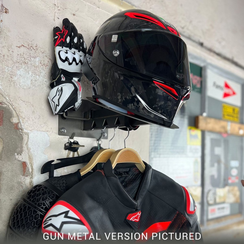 GraySteelWandhalterungGraySteelX7HelmetGearWallMount35100MattBlack