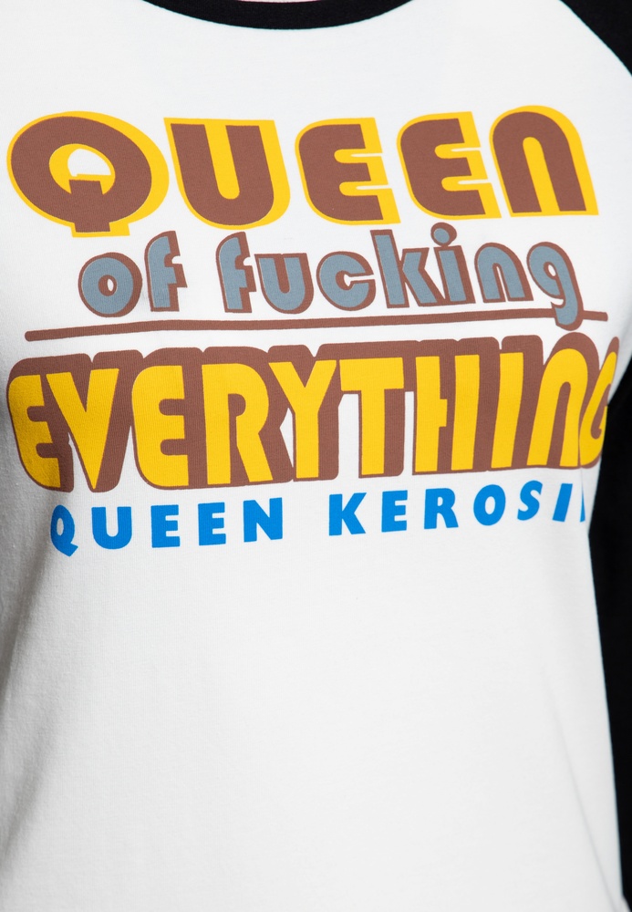 QueenKerosinDamenShirtRaglan31ArmLongsleeveQueenOfFuckingEverthingQKU41007