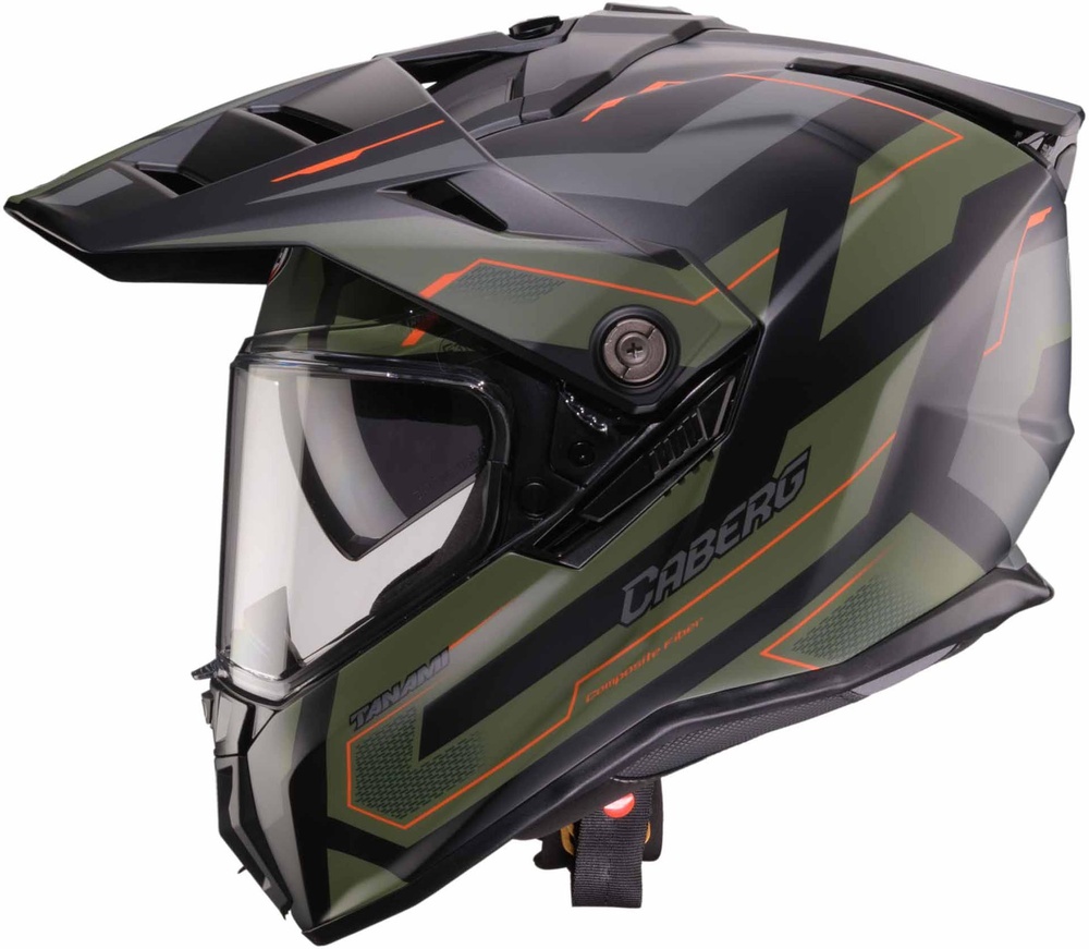 CabergMotorradIntegralhelmTanamiRangerCa15031Matt-SchwarzMilitaryGrn-Grau-L