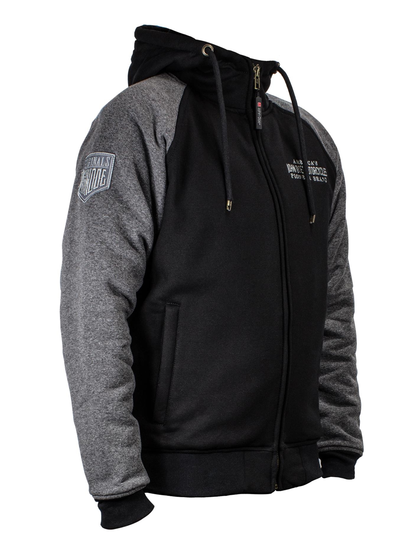 JohnDoeMotorradHoodieBlackGrey-L