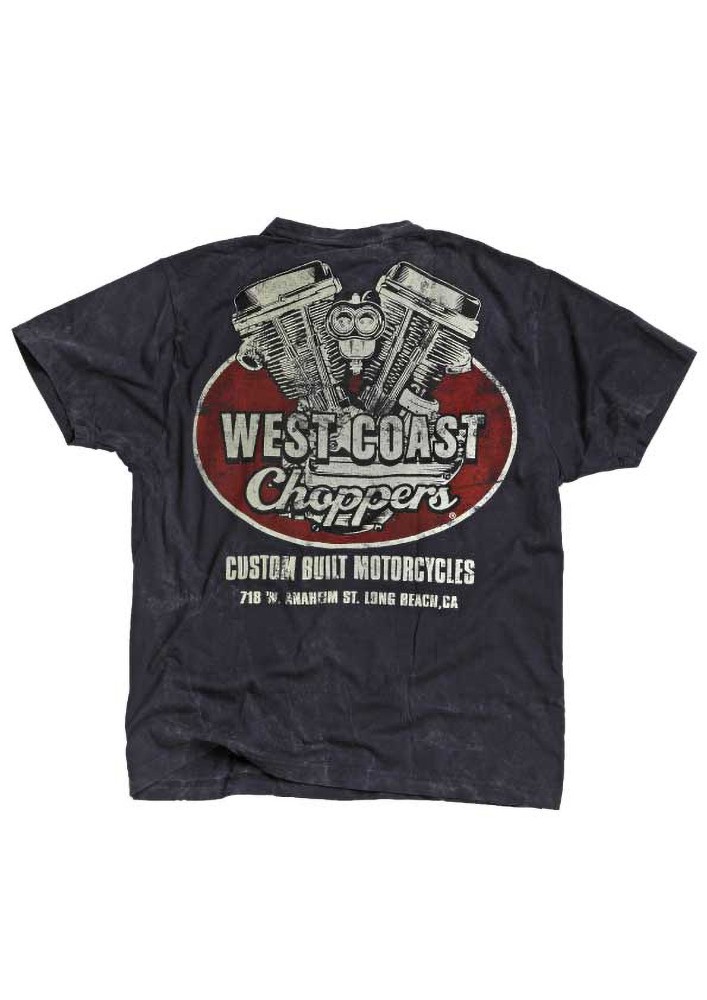 WCCWestCoastChoppersT-ShirtPanheadBlue