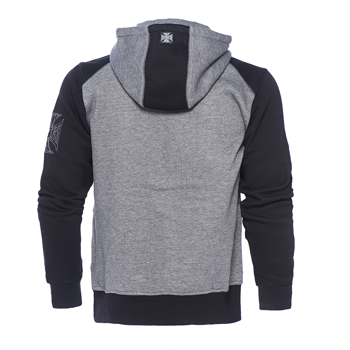 WCCWestCoastChoppersHoodieOGCrossHoodyZipGrey