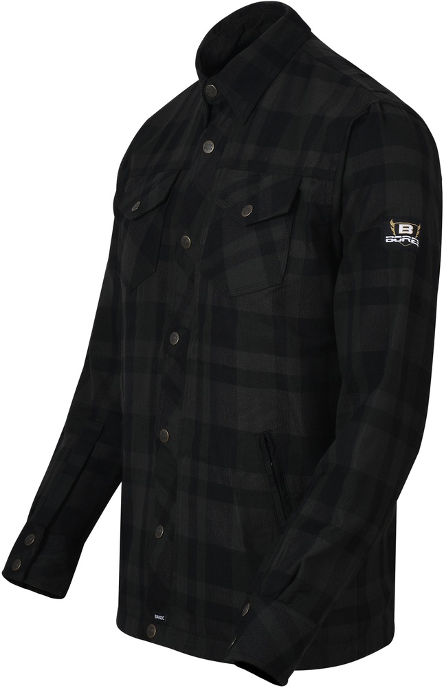 BoresLumberjackMotorradhemdHerren-Basic-SchwarzDunkelgrauSchwarzDunkelgrau-6XL