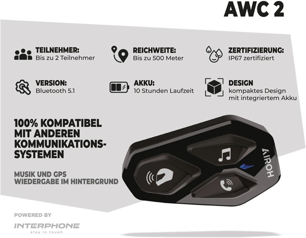 AirohMotorradKommunikationssystemAwc2Ai80010