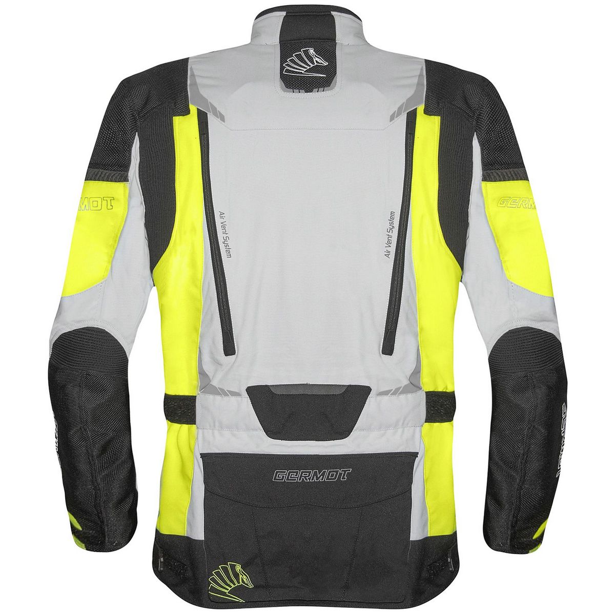 GermotDamenMotorradJackeTextiljackeAllroundHellgrauGelb