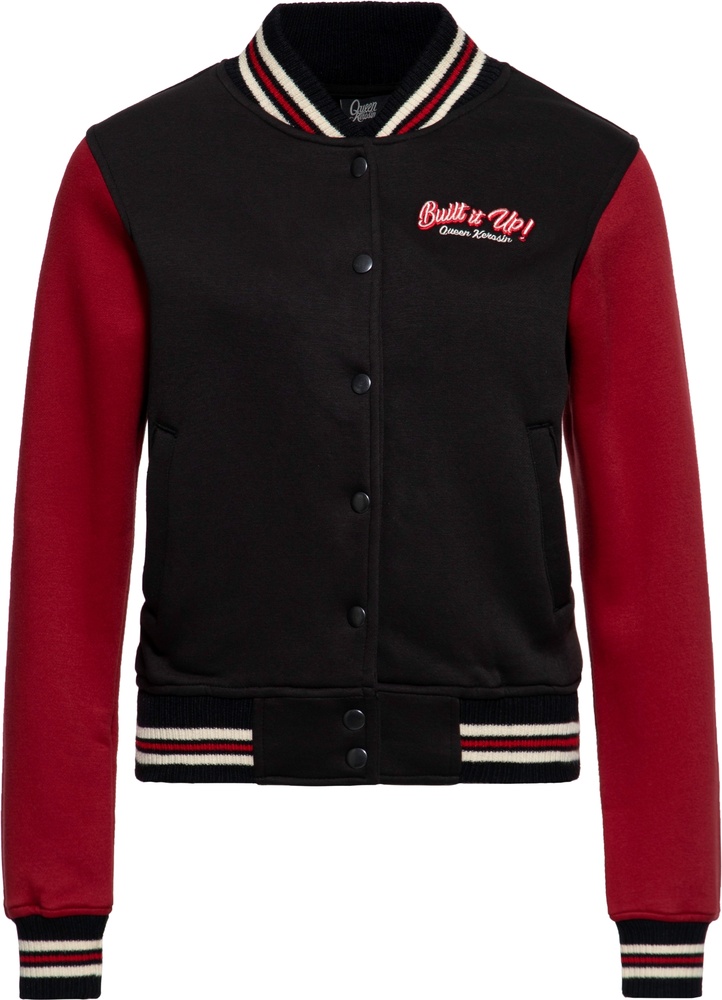 QueenKerosinDamenCollegeSweatJacketBuiltItUpQKI34002