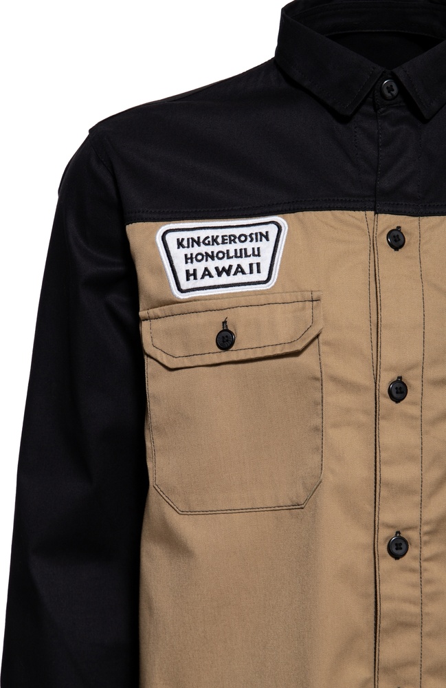 KingKerosinWorkerHemdTheIslanderKKI35025BlackEcru-S