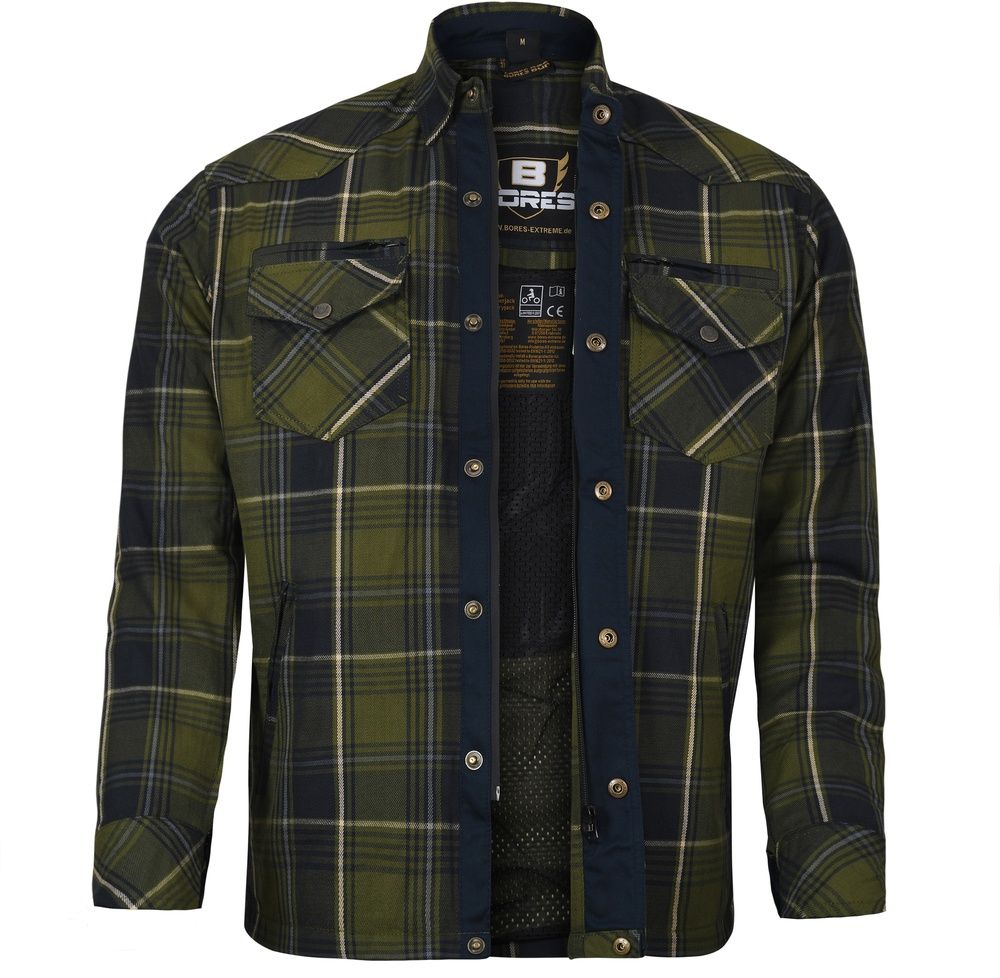 BoresLumberjackMotorradhemdHerren-Premium-GrnSchwarzWeiGrnSchwarzWei-6XL