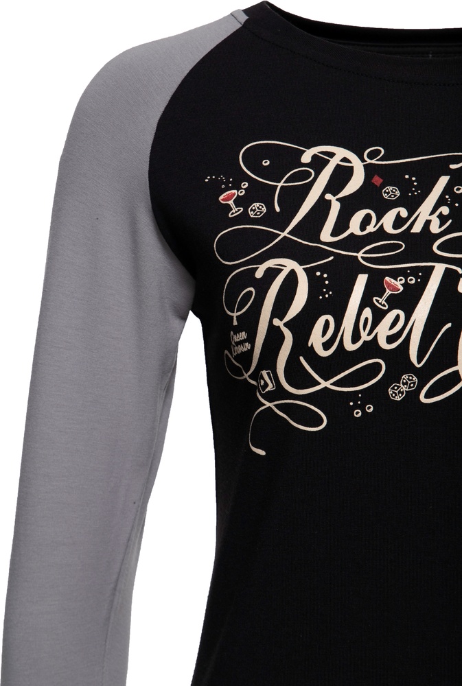 QueenKerosinDamenBasicLongsleeveRockNRollQKI32002