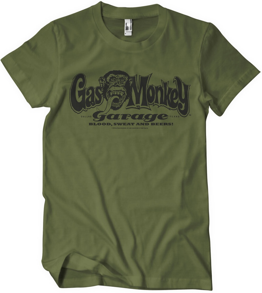 GasMonkeyGarageT-ShirtLogoT-ShirtGMG-1-GMG044-H95-10Olive-S