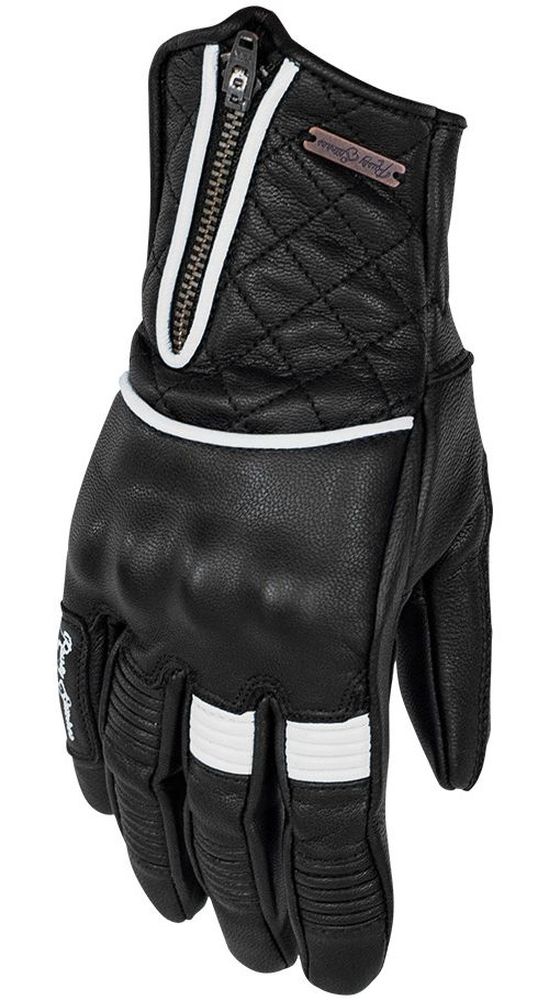 RustyStitchesMotorradHandschuheGlovesLi68395Black-White-XS