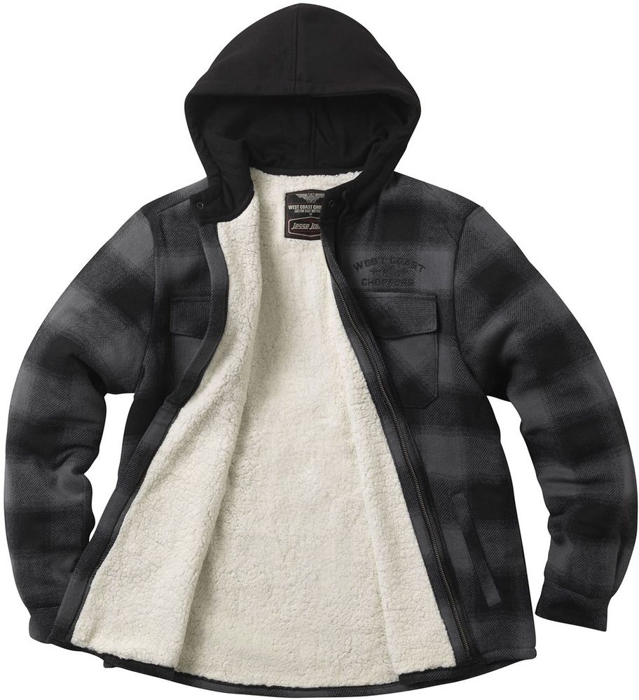 WCCWestCoastChoppersHerrenJackeHellBentFlannelJacketWCCJS166GR
