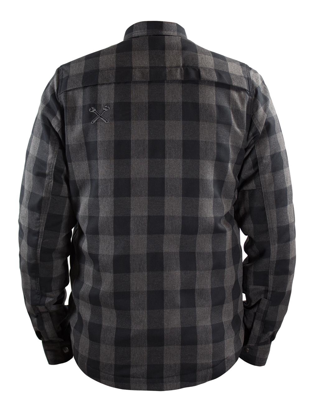 JohnDoeMotorradHemdMotoshirtLumberjackXTMGreyBlack-5XL