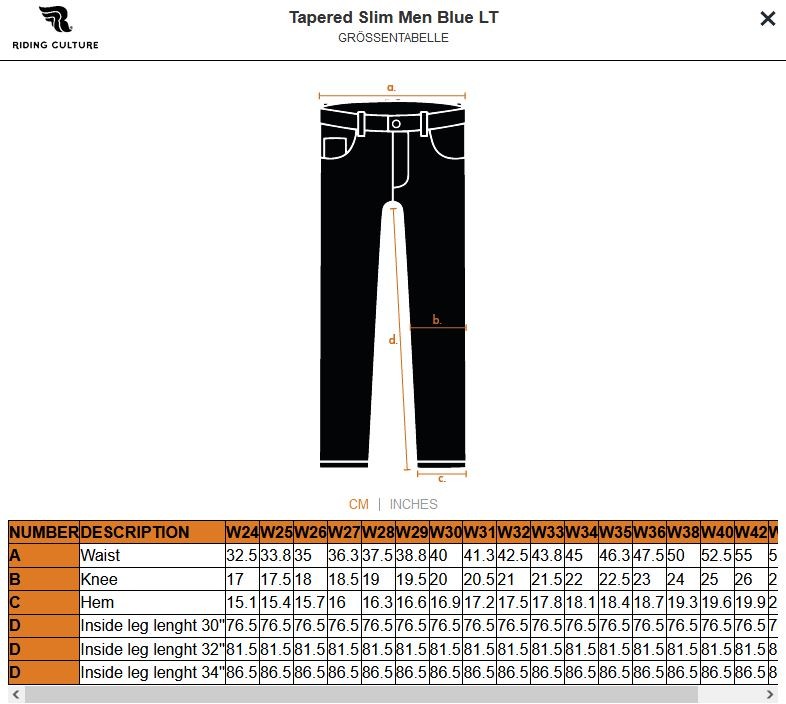 RidingCulturebyRokkerMotorradhoseTaperedSlimMenBlueLT