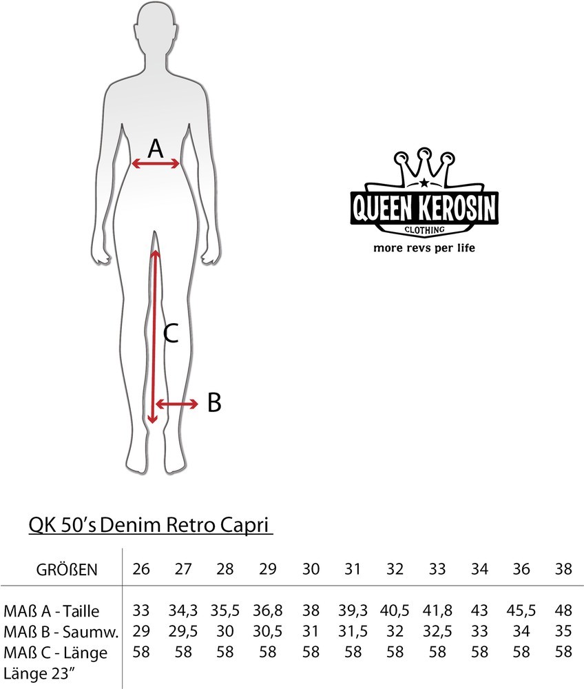 QueenKerosinDamenCapriJeans