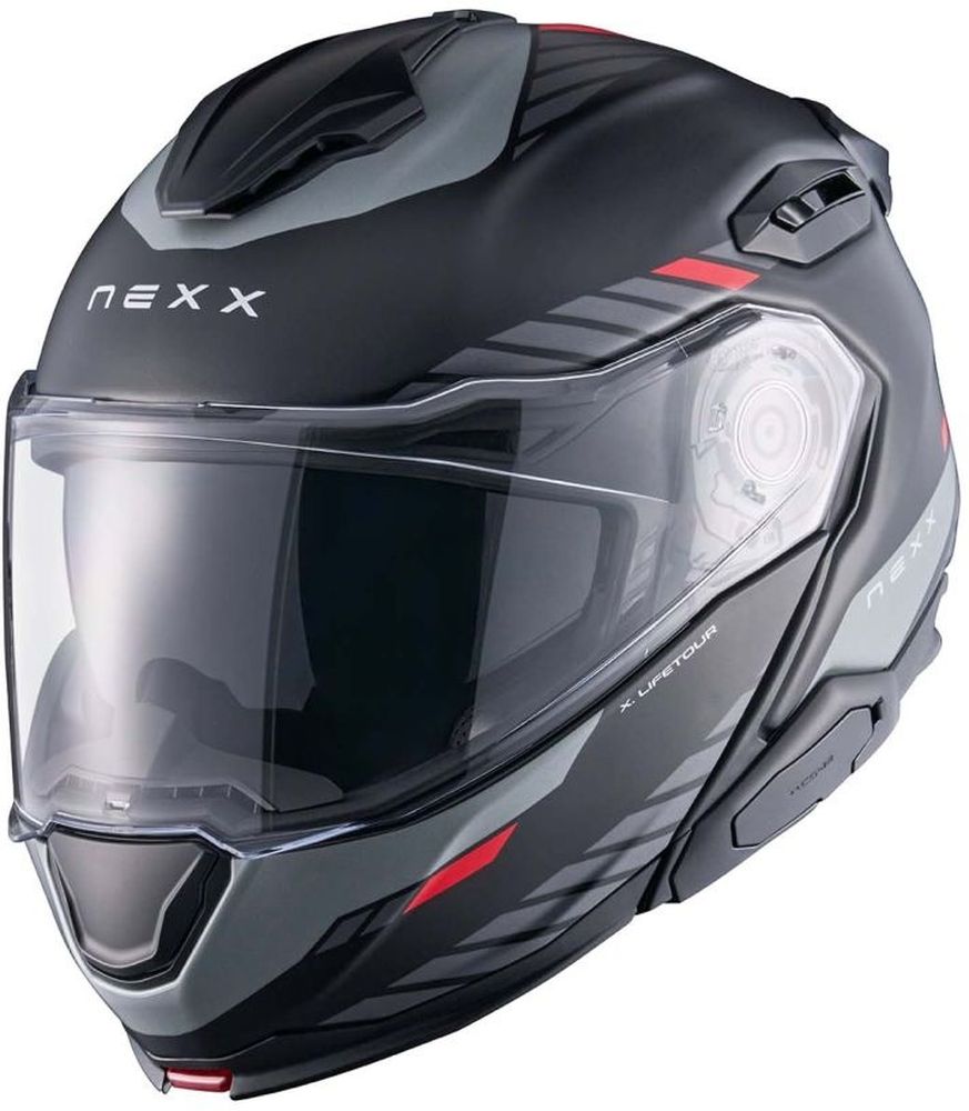 NexxMotorradCrosshelmHelmetXLifetourGlobeMt28991Black-Red-XS