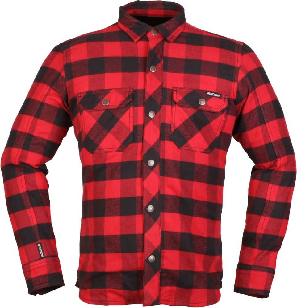 ModekaMotorradFlanellhemdNooner086780RotSchwarz-3XL