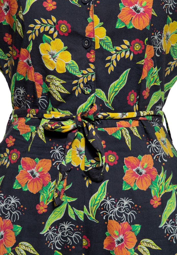 QueenKerosinBlusenJumpsuitQKU28001Schwarz