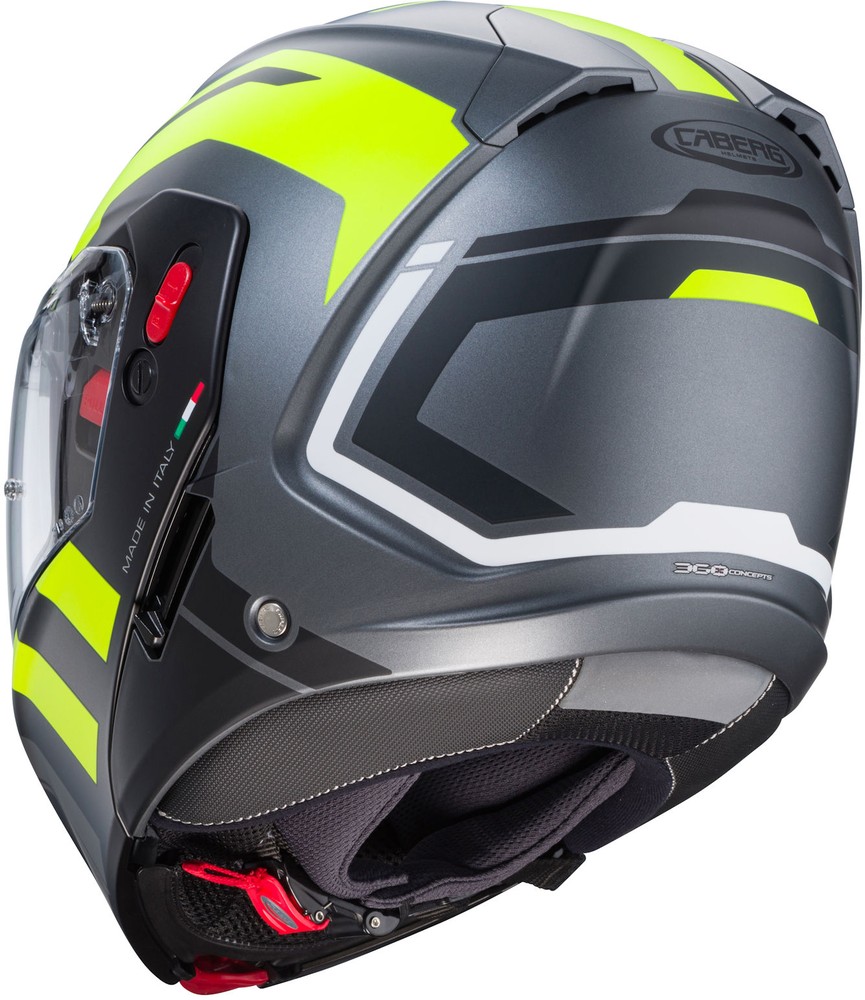 CabergMotorradKlapphelmHorusXRoadMatt-GunMetallicSchwarz-Fluo-Gelb-XS