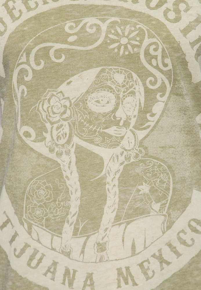 QueenKerosinDamenEnyzmWashSleevelessT-ShirtTijuanaMexicoQKU41022