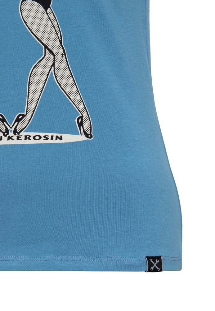 QueenKerosinDamenBasicT-ShirtTroubleMakerQKI31002